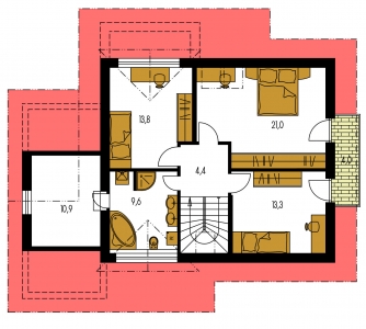 Floor plan of second floor - KLASSIK 159